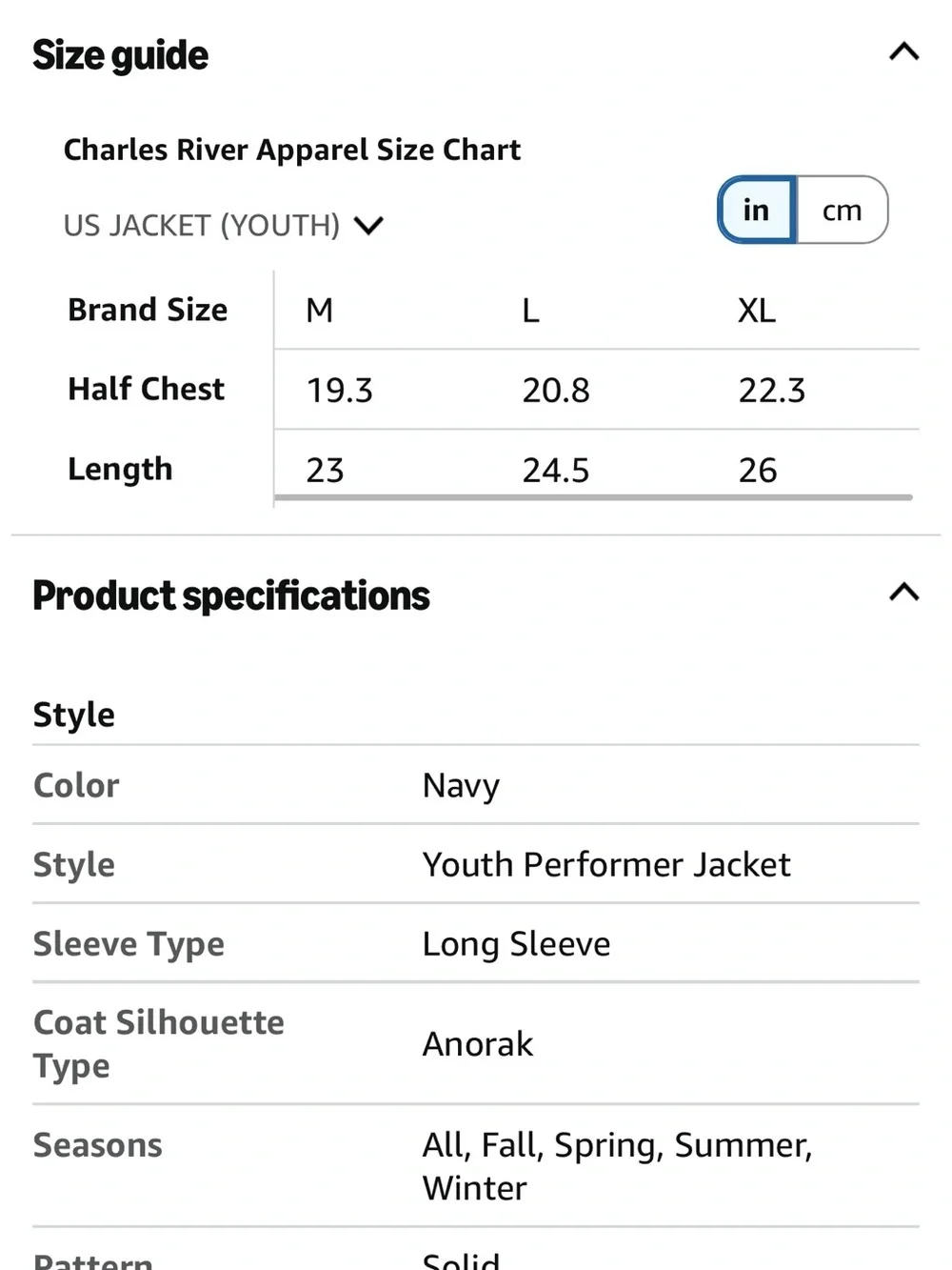 Charles River Apparel Kids Hooded Rain Jacket. Size XL=18/20. Pristine.